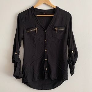 G by GUESS | Women’s Black Button Up Dress Shirt